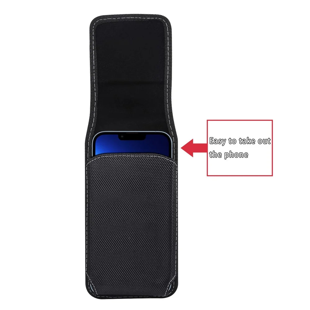 6.7-6.9inch Cellphone Pouch Belt Loop Back Clip Waist Bag for iPhone 13 Pro Max / 12 Pro Max / Samsung Galaxy Note 10 / Note 10 Plus - 5