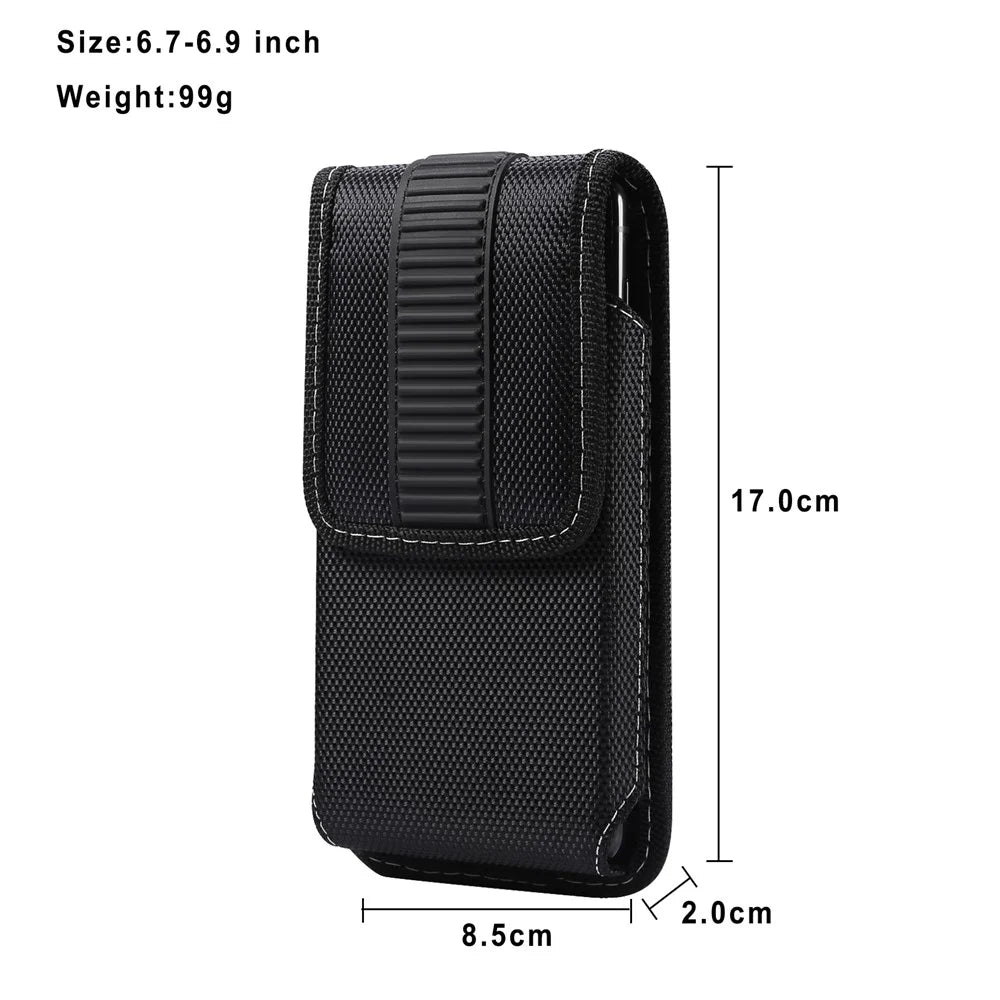 6.7-6.9inch Cellphone Pouch Belt Loop Back Clip Waist Bag for iPhone 13 Pro Max / 12 Pro Max / Samsung Galaxy Note 10 / Note 10 Plus - 7