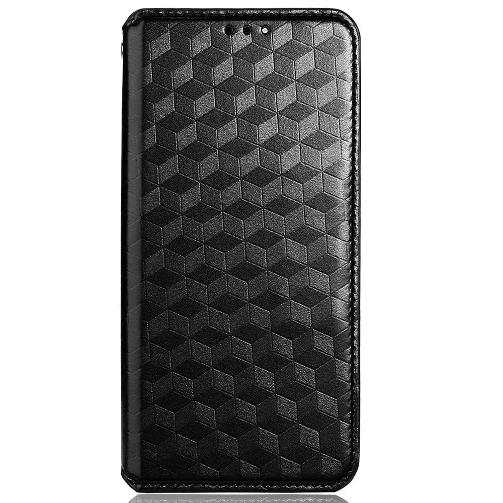 For TECNO Phantom X / AC8 Cell Phone Case Wallet Supporting Stand Imprinted Pattern PU Leather + TPU Phone Covering - Black - 2