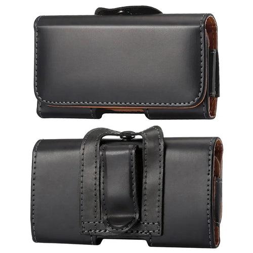 Glossy PU Leather Phone Pouch Belt Clip Case Belt Loop Waist Purse for Phone Size Between 6.7-6.9 Inches - 1