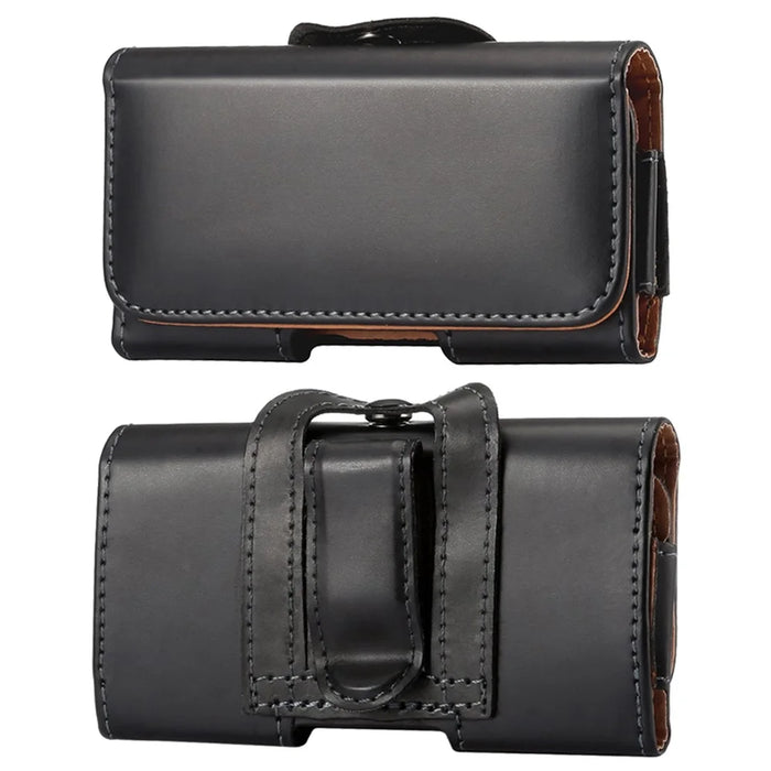 Glossy PU Leather Phone Pouch Belt Clip Case Belt Loop Waist Purse for Phone Size Between 6.7-6.9 Inches - 1