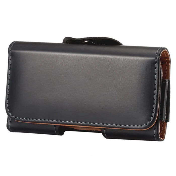 Glossy PU Leather Phone Pouch Belt Clip Case Belt Loop Waist Purse for Phone Size Between 6.7-6.9 Inches - 2