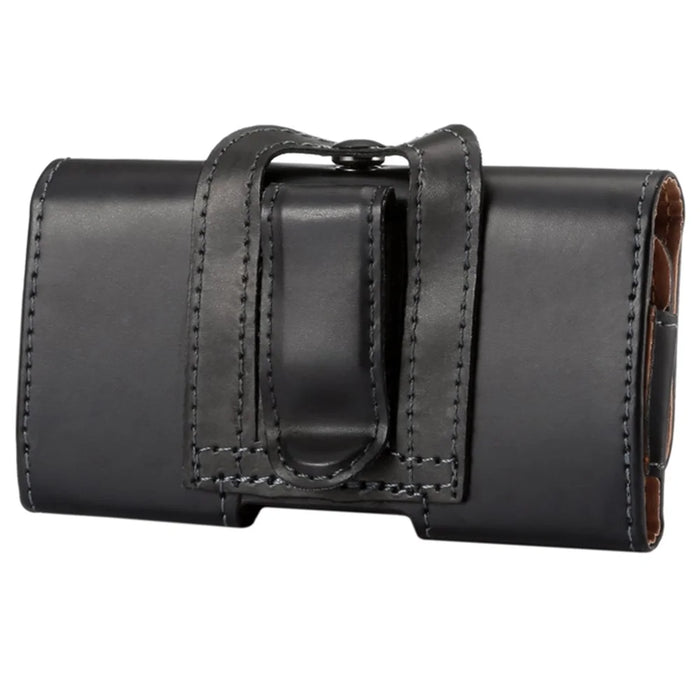 Glossy PU Leather Phone Pouch Belt Clip Case Belt Loop Waist Purse for Phone Size Between 6.7-6.9 Inches - 3