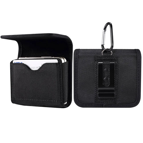 For Huawei Pura X / P50 Pocket / Pocket S / Samsung Galaxy Z Flip8 /  Z Flip7 5G / Z Flip3 5G / Z Flip 5G / Z Flip Oxford Cloth Folding Phone Bag Waist Belt Clip Cell Phone Case - 1