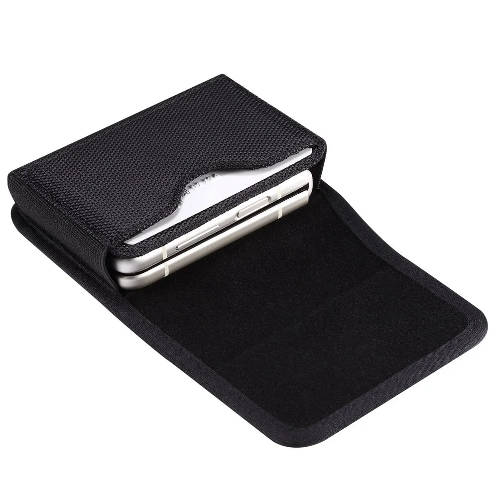 For Huawei Pura X / P50 Pocket / Pocket S / Samsung Galaxy Z Flip8 /  Z Flip7 5G / Z Flip3 5G / Z Flip 5G / Z Flip Oxford Cloth Folding Phone Bag Waist Belt Clip Cell Phone Case - 3