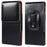 6.9 Inch Men's Waist Phone Pouch Bag Glossy Surface Vertical Flip Phone Carrying Case - 1