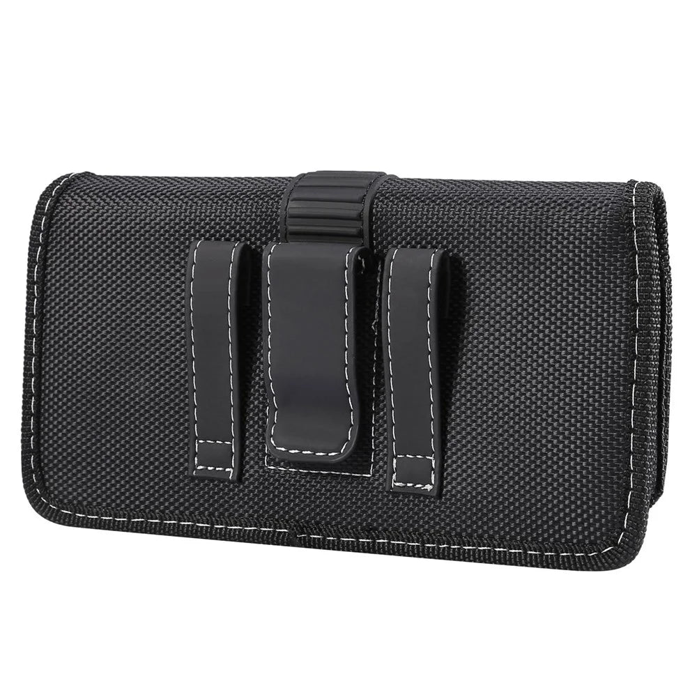 Universal Phone Case for 6.7 - 6.9 inch Phones, Oxford Cloth Waist Holster Bag Belt Clip Protective Cover - 2