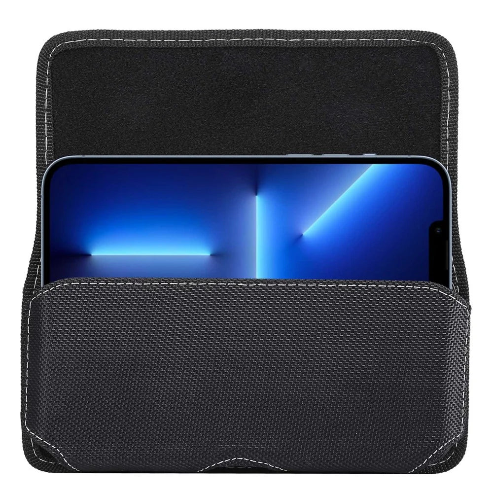 Universal Phone Case for 6.7 - 6.9 inch Phones, Oxford Cloth Waist Holster Bag Belt Clip Protective Cover - 4