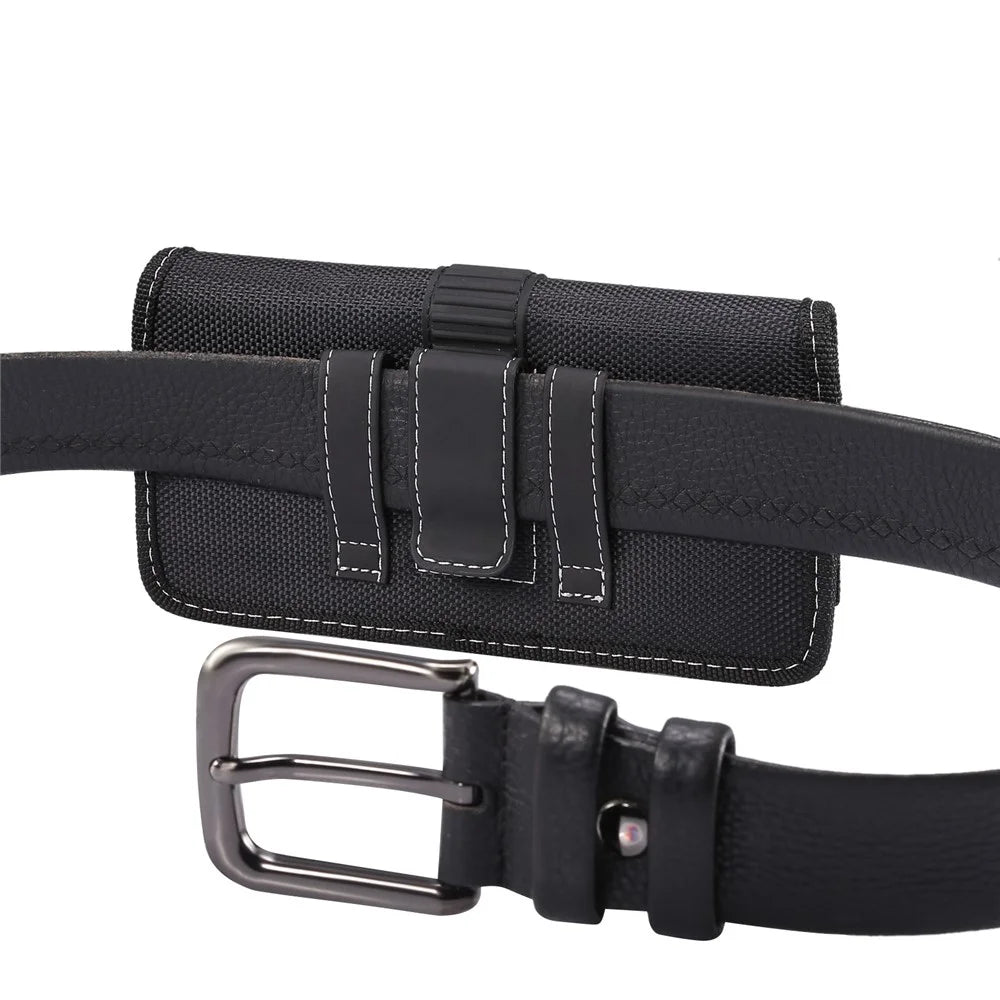 Universal Phone Case for 6.7 - 6.9 inch Phones, Oxford Cloth Waist Holster Bag Belt Clip Protective Cover - 5