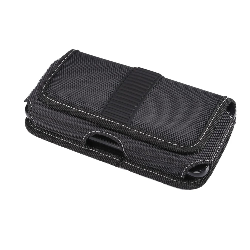 Universal Phone Case for 6.7 - 6.9 inch Phones, Oxford Cloth Waist Holster Bag Belt Clip Protective Cover - 6