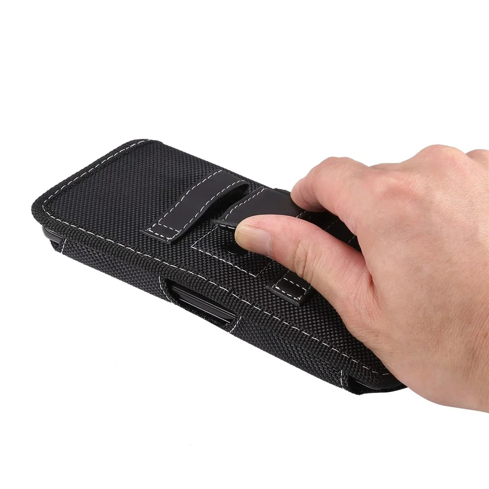 Universal Phone Case for 6.7 - 6.9 inch Phones, Oxford Cloth Waist Holster Bag Belt Clip Protective Cover - 7