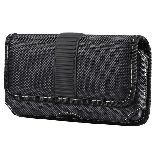 6.5 inch Phones Case Universal Oxford Cloth Waist Holster Belt Clip Bag Horizontal Pouch - 1