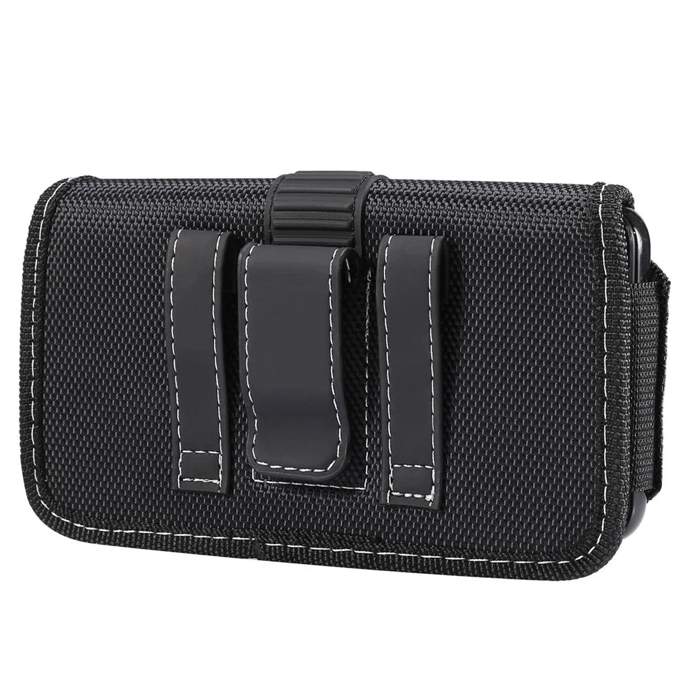 5.8 - 6.1 inch Phones Oxford Cloth Holster Case Horizontal Style Waist Belt Clip Phone Bag Pouch - 2