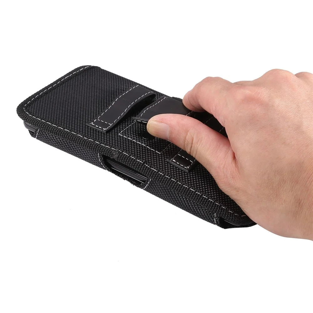 5.8 - 6.1 inch Phones Oxford Cloth Holster Case Horizontal Style Waist Belt Clip Phone Bag Pouch - 6