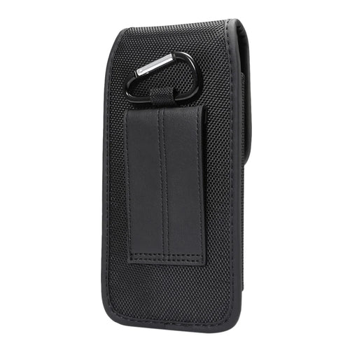 For iPhone / Samsung / Huawei 6.4-6.9 inch Mobile Phone Carrying Pouch Waist Bag Nylon Cloth Belt Hanging Bag with Card Slot - 1