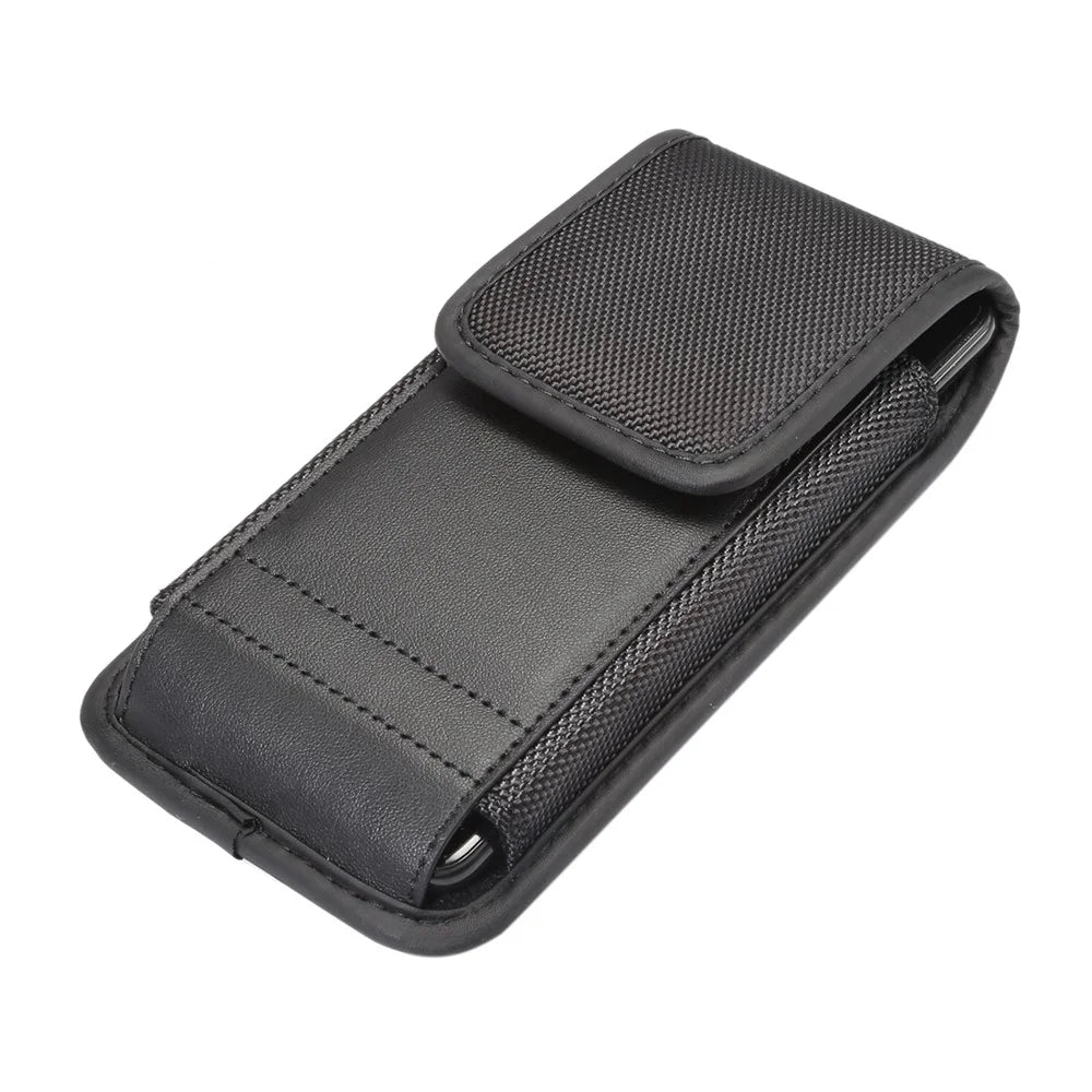 For iPhone / Samsung / Huawei 6.4-6.9 inch Mobile Phone Carrying Pouch Waist Bag Nylon Cloth Belt Hanging Bag with Card Slot - 7