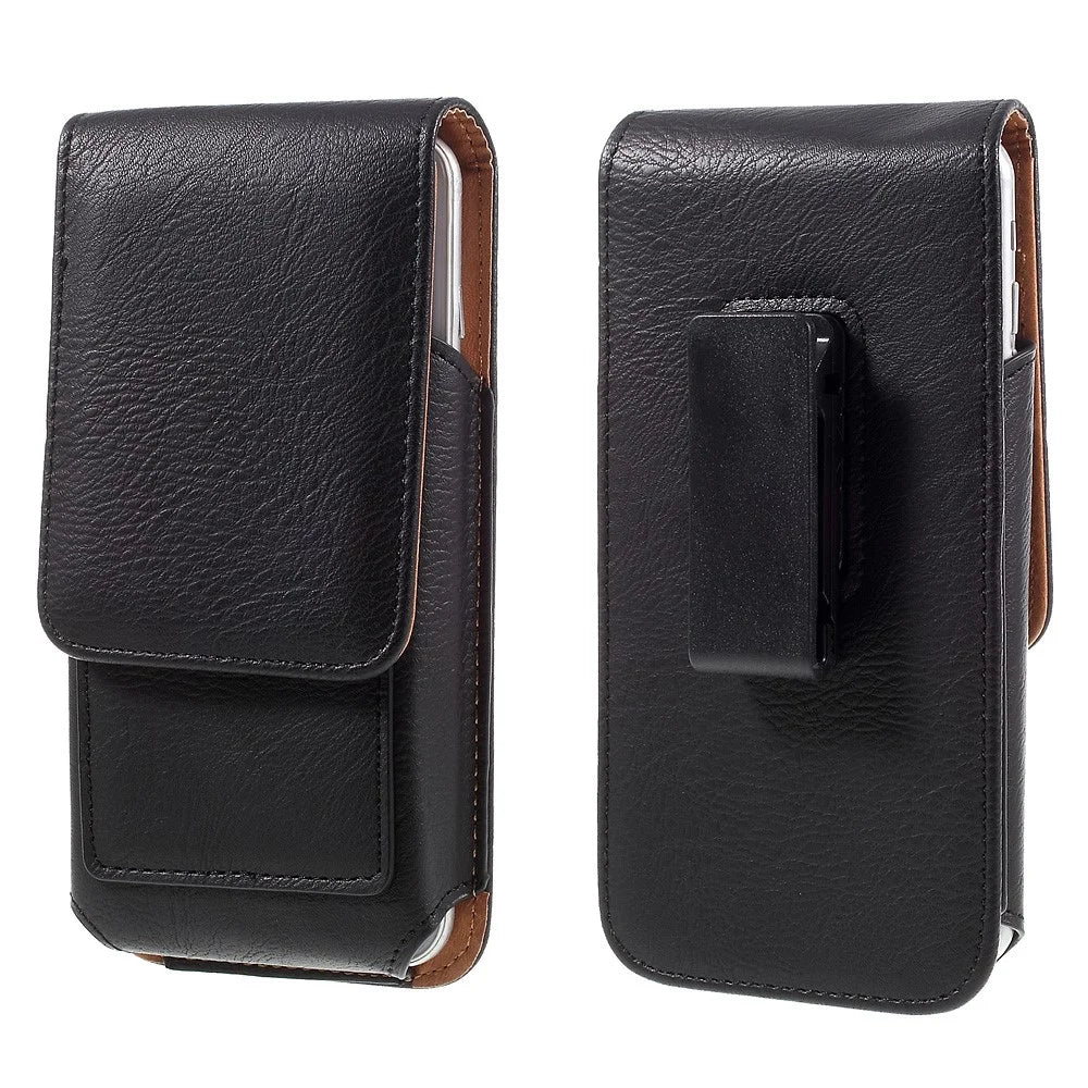 For iPhone 6s Plus / 6 Plus Belt Leather Case Pouch Cover, Size: 16 x 8.4 x 1.8cm - Black - 1