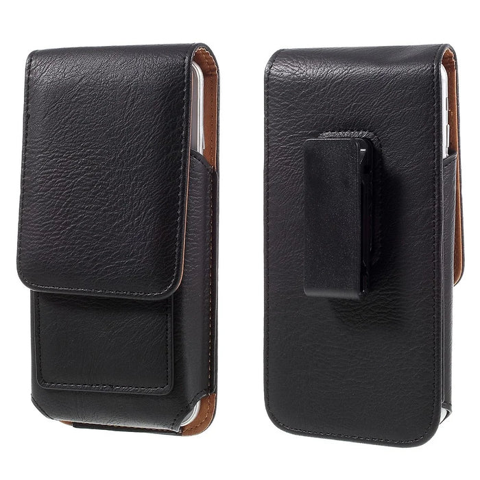 For iPhone 6s Plus / 6 Plus Belt Leather Case Pouch Cover, Size: 16 x 8.4 x 1.8cm - Black - 1