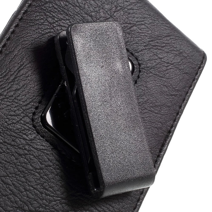 For iPhone 6s Plus / 6 Plus Belt Leather Case Pouch Cover, Size: 16 x 8.4 x 1.8cm - Black - 6
