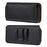 Cowhide Texture PU Leather+Nylon Waist Bag for 6.7-6.9" Smartphone Horizontal Belt Phone Pouch - Black - 1
