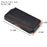 Cowhide Texture PU Leather+Nylon Waist Bag for 6.7-6.9" Smartphone Horizontal Belt Phone Pouch - Black - 6