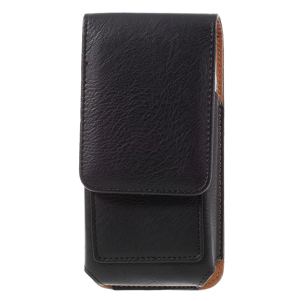 Clip Leather Pouch Case with Card Slot for iPhone 6/6s/7/8/SE (2020)/SE (2022) 4.7 inch Size: 14 x 7 x 1.5cm - Black - 3