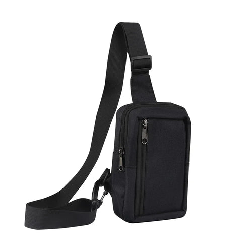 6.5'' / 6.9'' / 7.2'' Chest Shoulder Bag Phone Bag Water Resistant Nylon Casual Shoulder Backpack Sling Travel Bag - Black - 1