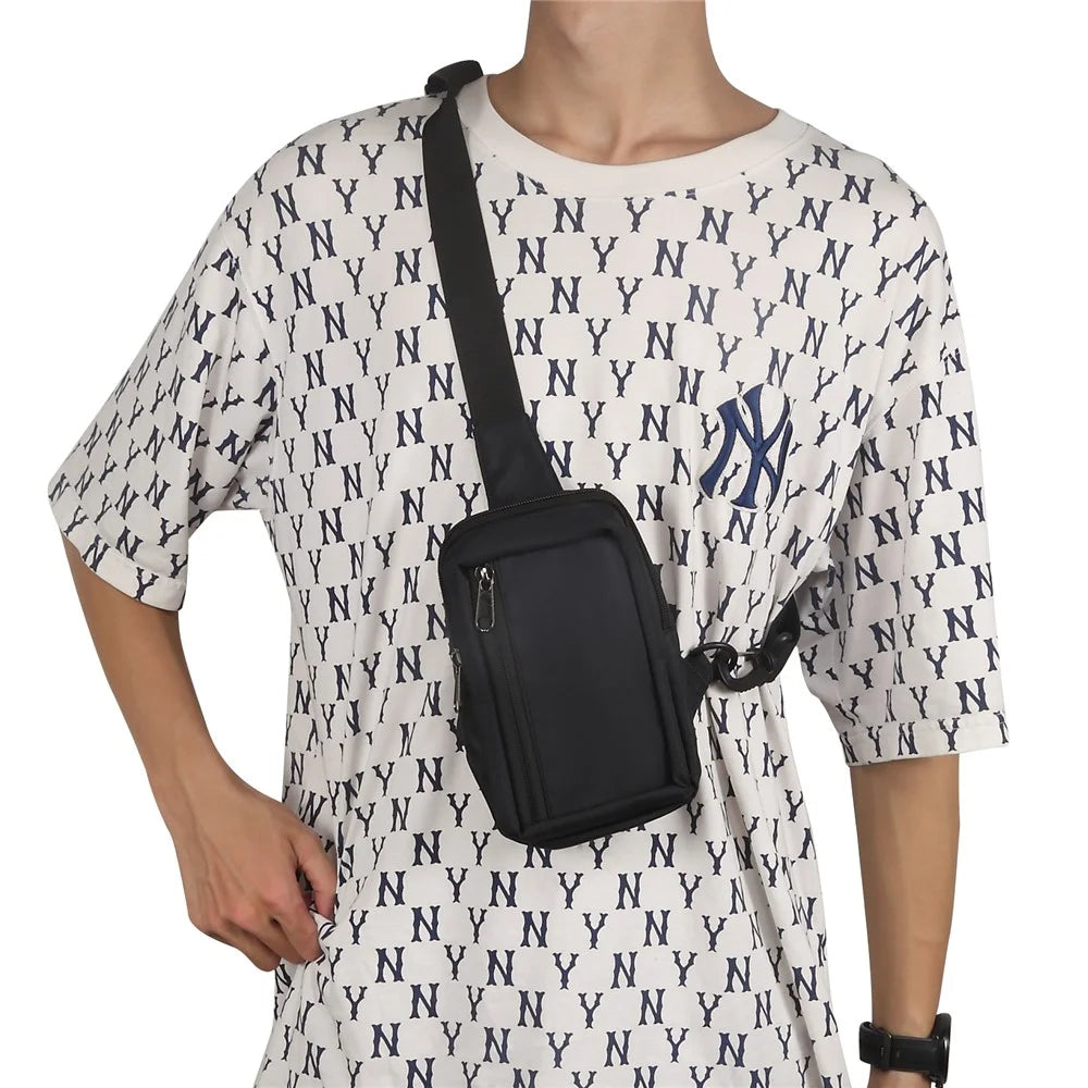6.5'' / 6.9'' / 7.2'' Chest Shoulder Bag Phone Bag Water Resistant Nylon Casual Shoulder Backpack Sling Travel Bag - Black - 5