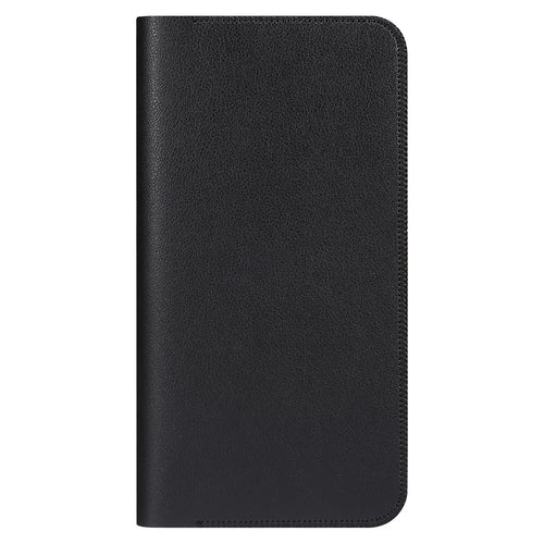 Phone Case for 5.5''-6.5'' Phone Nappa Texture Microfiber Leather Clutch Money Pouch Wallet Double Compartment Cards Holder, Size: L - Black - 1