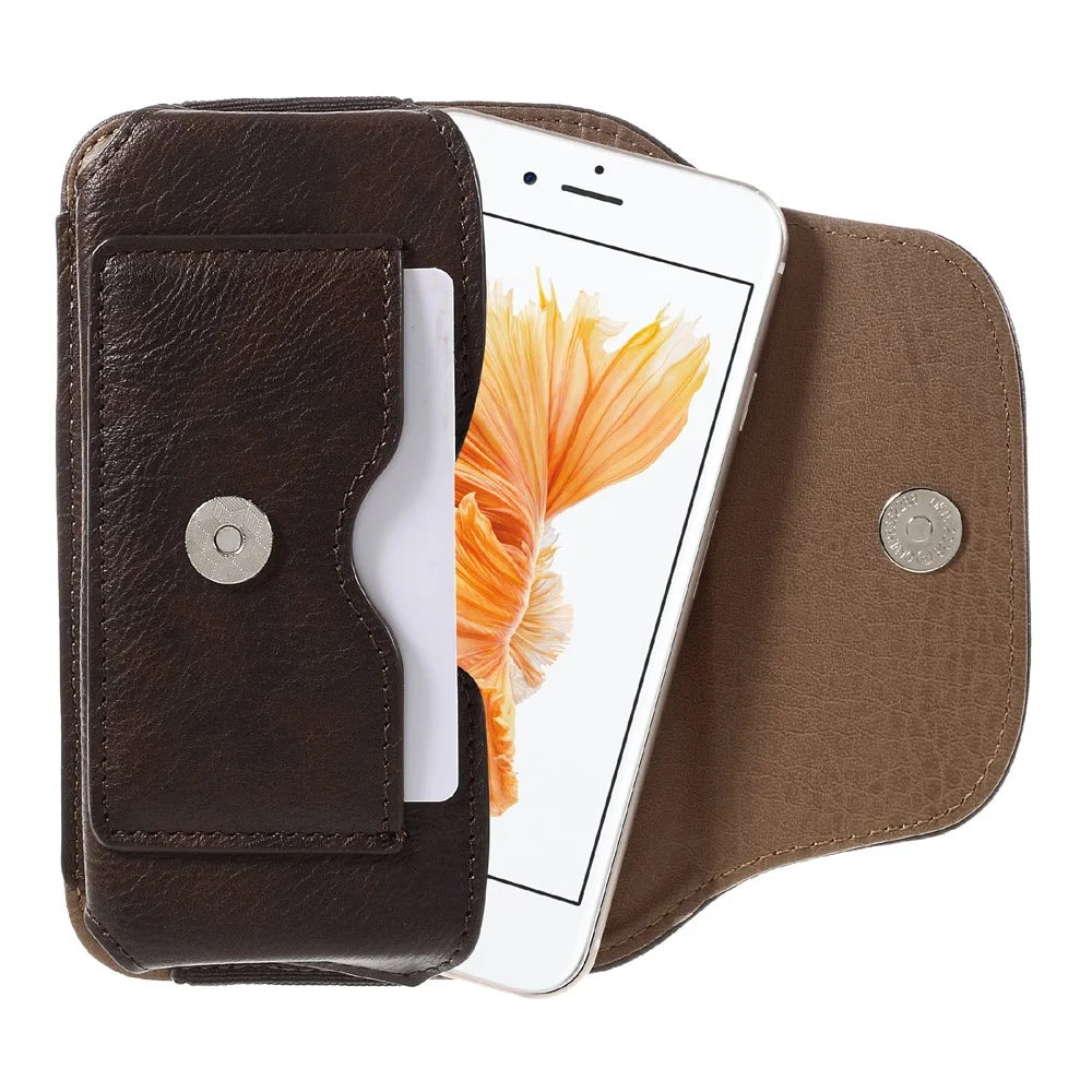 Universal Leather Holster Cover for iPhone 6s Plus/6 Plus, Size: 165 x 80 x 11mm - Coffee - 5