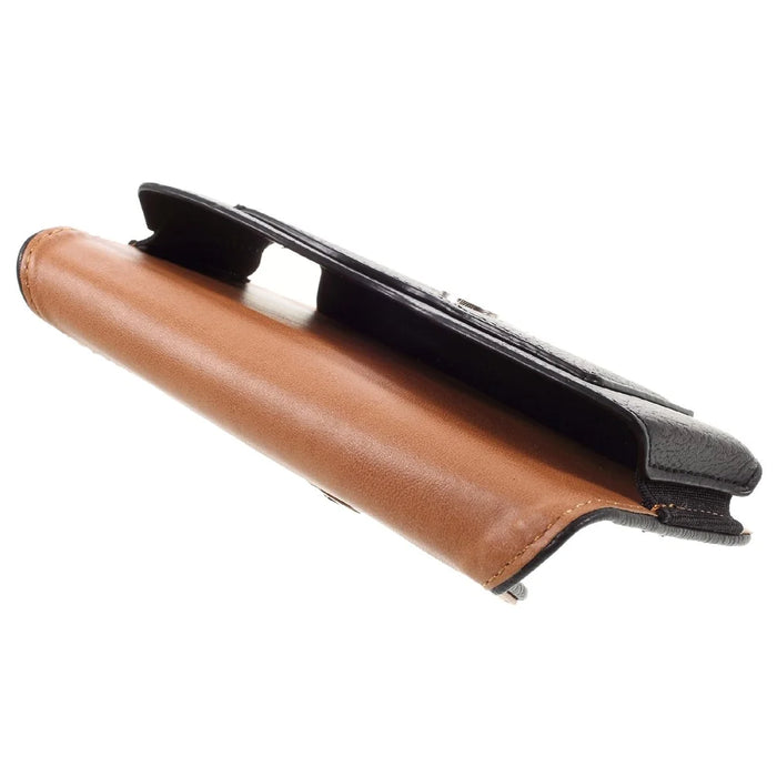 For iPhone 6s / 6 Holster Horizontal Leather Pouch Belt Case, Size: 135 x 70 x 15mm - Black - 6
