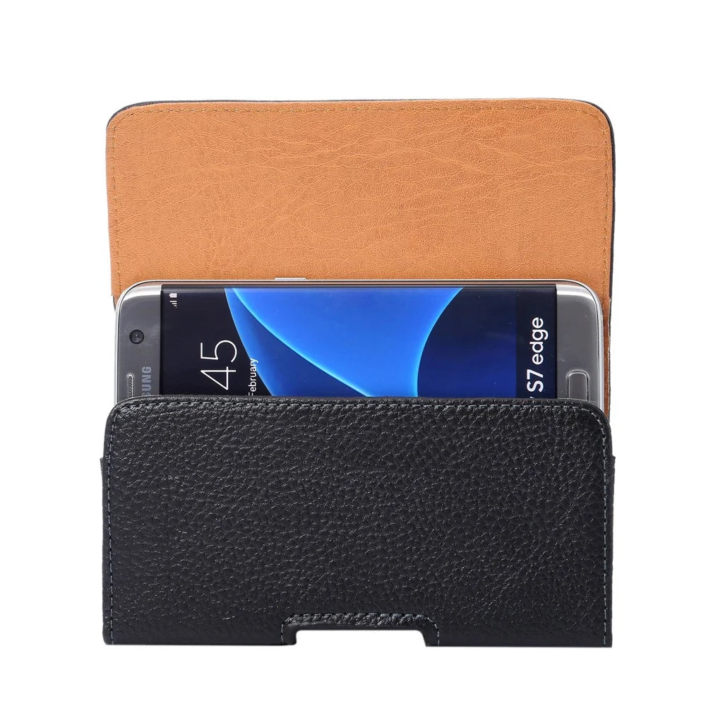 Universal Leather Pouch Case Holster for Samsung Galaxy S7 edge G935, Size: 155 X 80 X 18mm - 1
