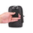 Universal Jean Cloth Hook Loop Waist Pouch Case for iPhone 6s Plus / Samsung Galaxy Mega 6.3 I9200 - Black - 6