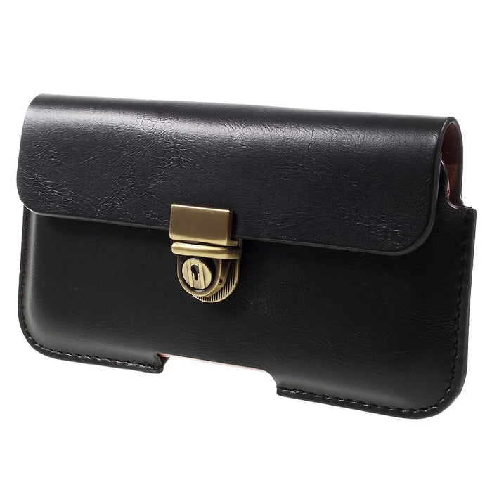 Business Leather Holster Case with Snap Fastener for iPhone 6 6s 4.7, Size: 140 x 75mm - Black - 1
