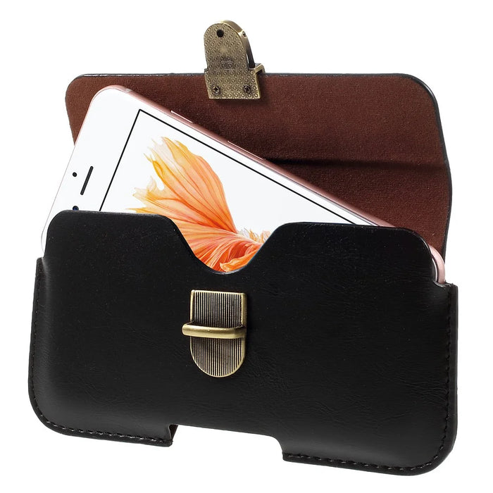 Business Leather Holster Case with Snap Fastener for iPhone 6 6s 4.7, Size: 140 x 75mm - Black - 4