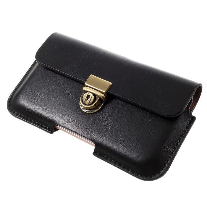 Business Leather Holster Case with Snap Fastener for iPhone 6 6s 4.7, Size: 140 x 75mm - Black - 6