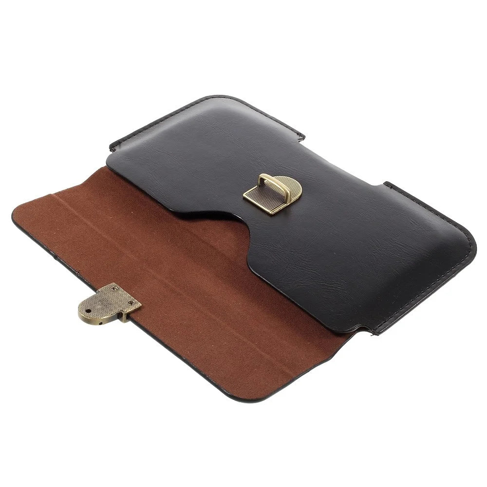 Smooth Leather Holster Pouch for Samsung Galaxy A9 (2016), Size: 163 x 82 x 9mm - Black - 6