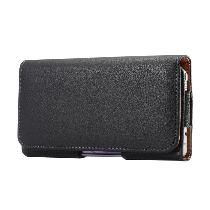 Black PU Leather Belt Clip Case Holster Pouch for iPhone 7 / Samsung Galaxy Note7 N930 / Note 5 / Note 4 - 1