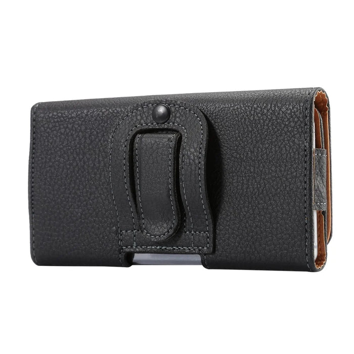 Black PU Leather Belt Clip Case Holster Pouch for iPhone 7 / Samsung Galaxy Note7 N930 / Note 5 / Note 4 - 2