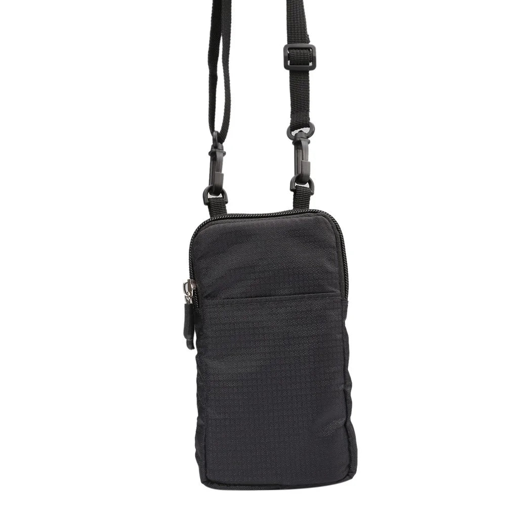 Outdoor Sports Belt Phone Bag Waist Pack Wallet with Shoulder Strap for iPhone X/8/8 Plus/7 Plus/Samsung Galaxy S9+/S8+, Size: 16.5x9x3cm - Black - 3