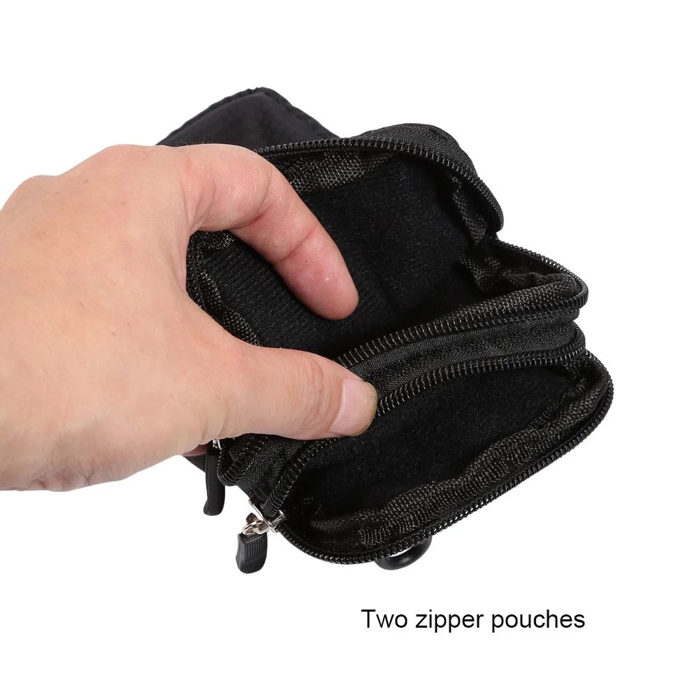 Outdoor Sports Belt Phone Bag Waist Pack Wallet with Shoulder Strap for iPhone X/8/8 Plus/7 Plus/Samsung Galaxy S9+/S8+, Size: 16.5x9x3cm - Black - 7