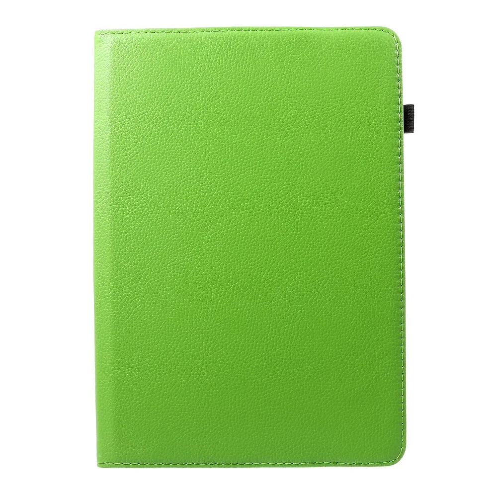 360 Degree Rotary Litchi Leather Stand Cover for 9-10 inch Tablets, Size: 24-26cm x 16-18.5cm - Green - 4