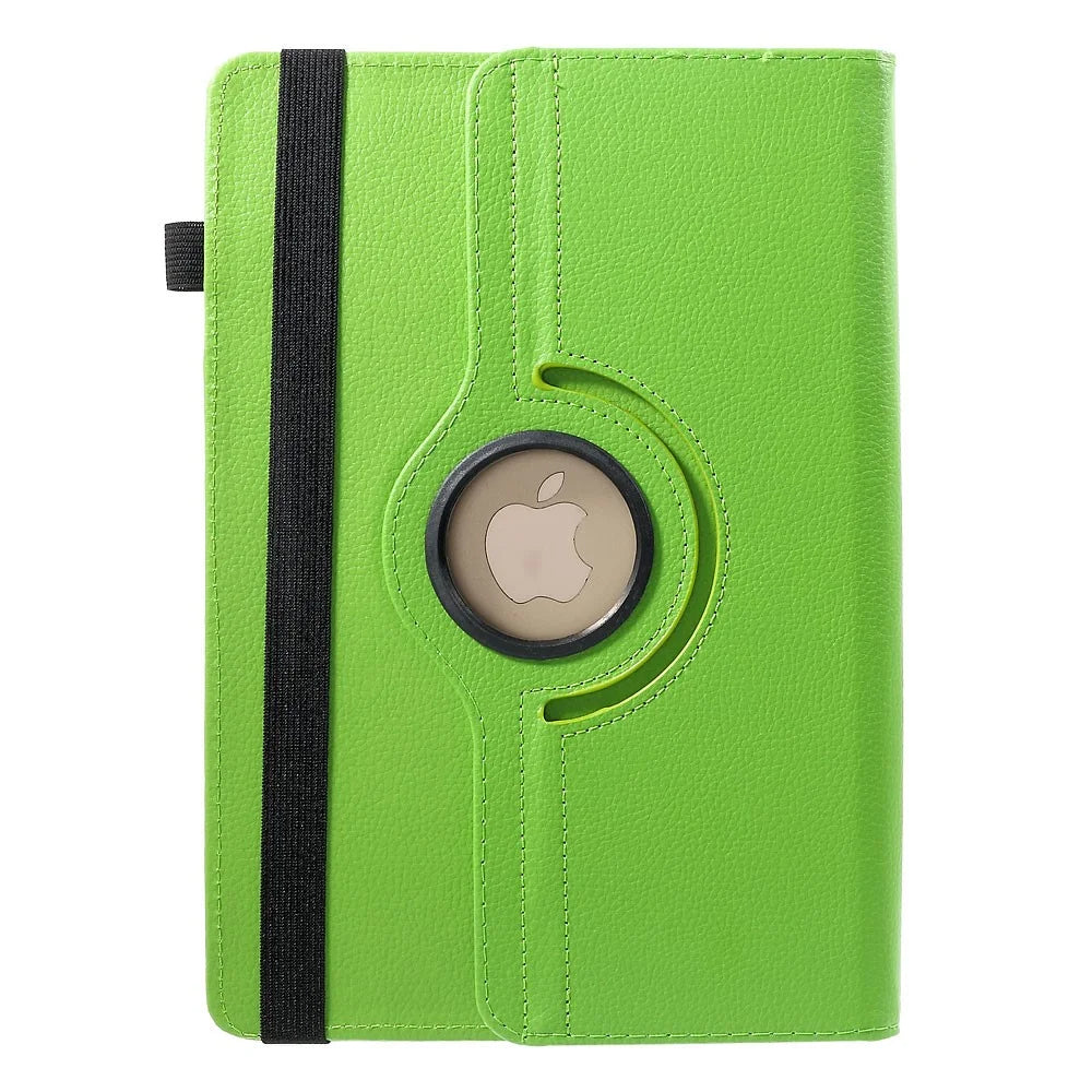 360 Degree Rotary Litchi Leather Stand Cover for 9-10 inch Tablets, Size: 24-26cm x 16-18.5cm - Green - 5