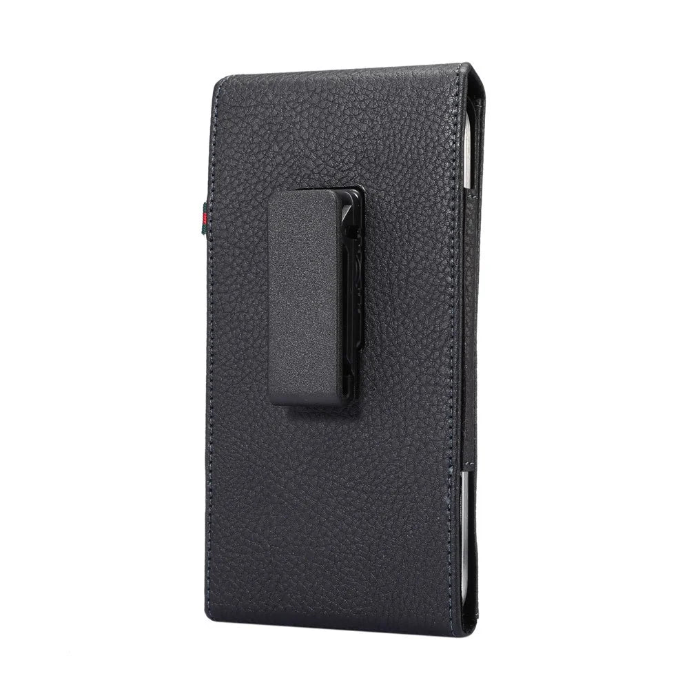 Card Slots Litchi Leather Holster Cover for Samsung Mega 6.3/Mega 5.8 etc, Size: 17 x 8.5 x 1.5cm - Black - 2