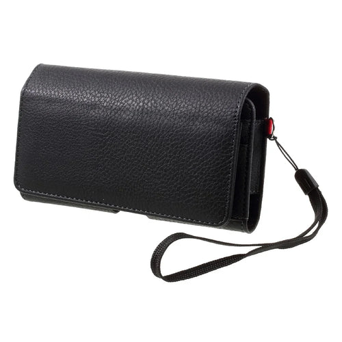Litchi Leather Holster Cover Dual-layer Coin/Card Slots Pouch for iPhone 8 Plus / Samsung S9+, Size: 160 x 83 x 10mm - 1