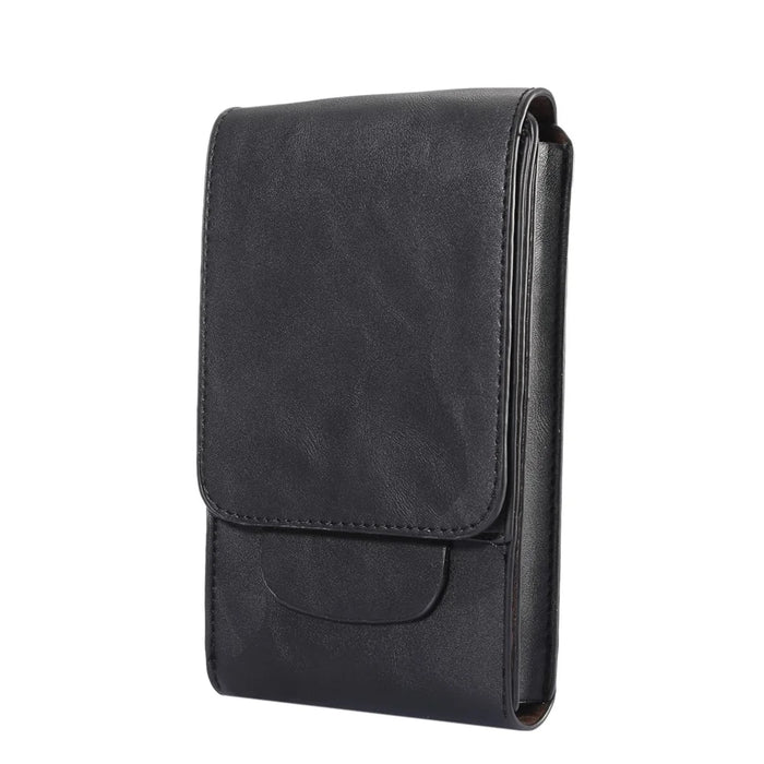 Crazy Horse Vertical Flip Leather Holster Case for iPhone 8 Plus/7 Plus / Samsung Galaxy S9+/S8+ Size: 17x10x2.5cm - Black - 1