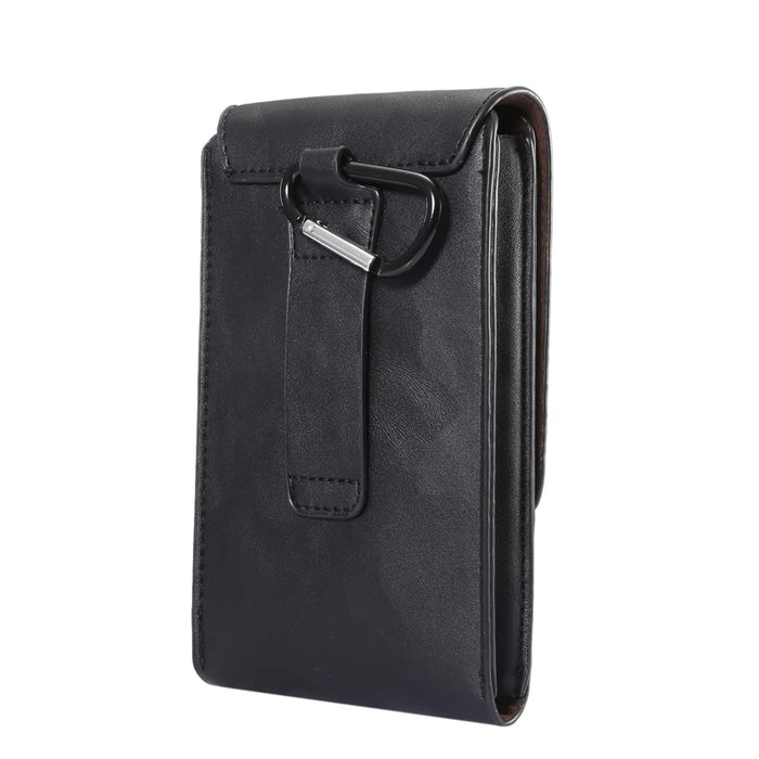Crazy Horse Vertical Flip Leather Holster Case for iPhone 8 Plus/7 Plus / Samsung Galaxy S9+/S8+ Size: 17x10x2.5cm - Black - 2