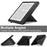 Auto Wake / Sleep PU Leather Case Solid Color Origami Stand E-Reader Cover for Kobo Libra 2 / Libra Colour - Black - 3