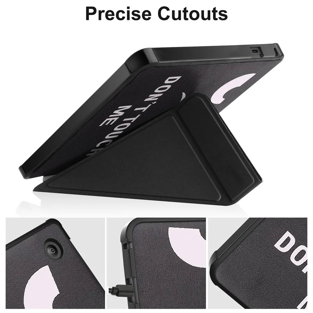 Pattern Printing Origami Stand PU Leather + TPU Case Cover with Auto Wake / Sleep for Kobo Sage - Don't Touch Me - 4