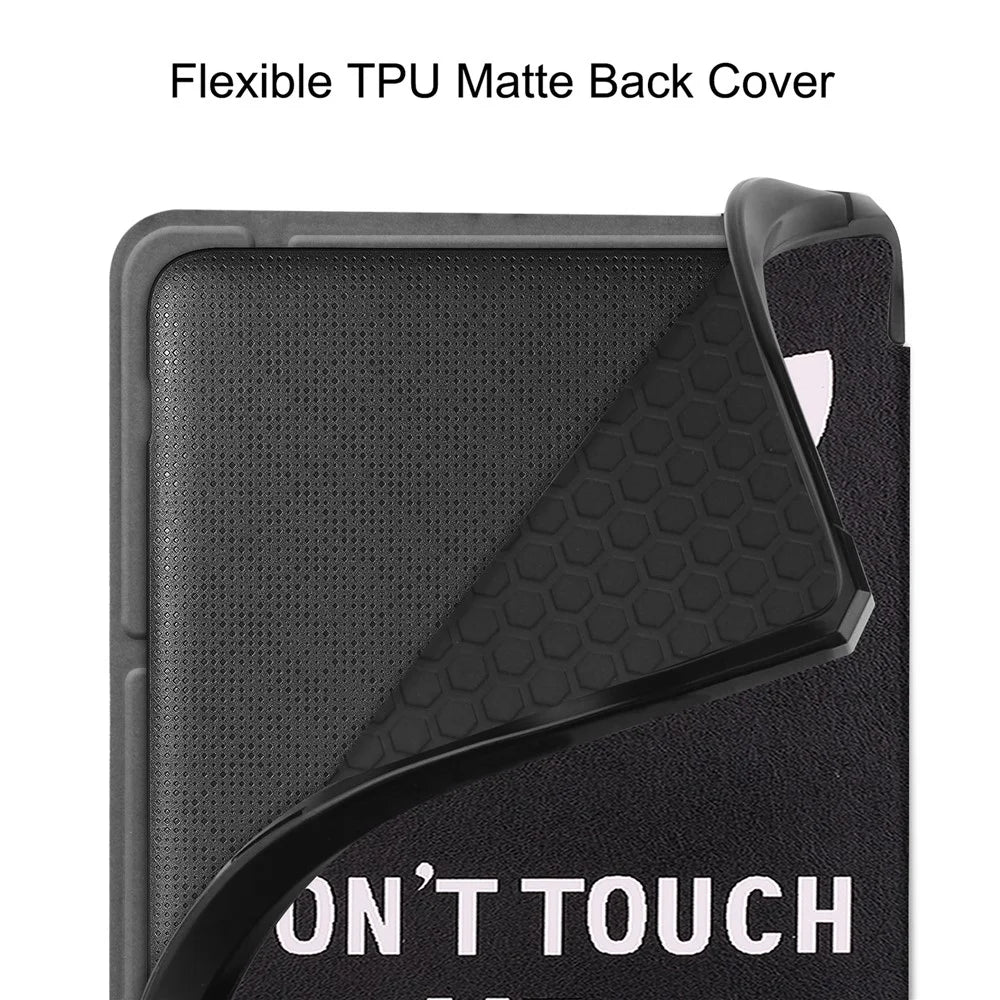 Pattern Printing Origami Stand PU Leather + TPU Case Cover with Auto Wake / Sleep for Kobo Sage - Don't Touch Me - 6